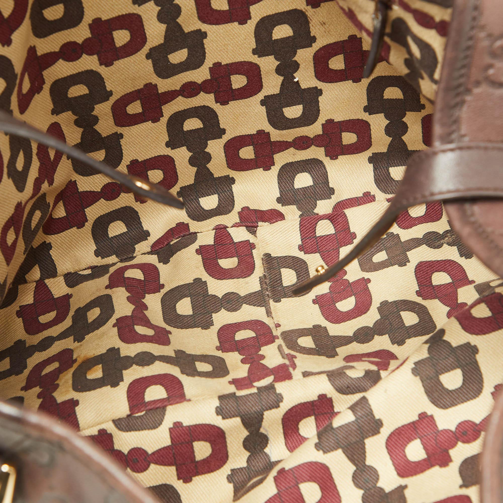 Gucci Brown Guccissima Leather Medium Abbey Hobo 5
