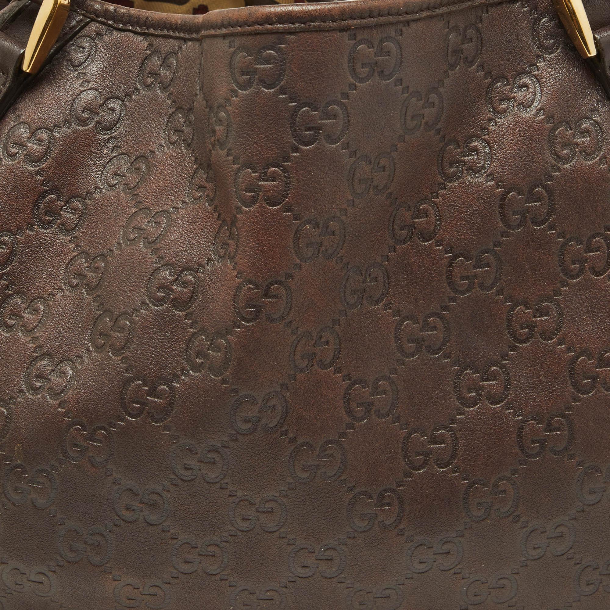 Women's Gucci Brown Guccissima Leather Medium Abbey Hobo