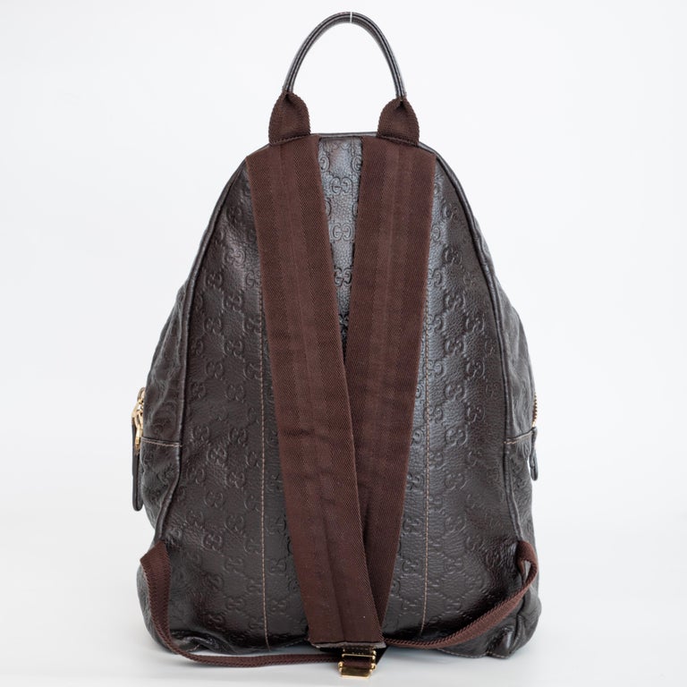 Gucci - Gucci Signature leather backpack  Leather backpack, Bags, Mens  designer backpacks