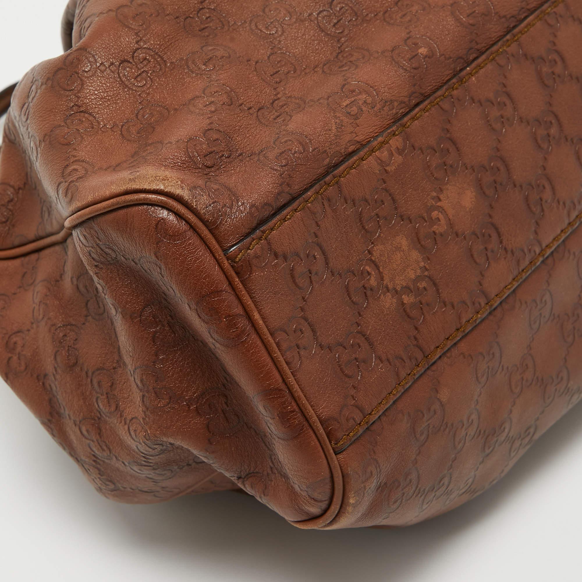 Women's Gucci Brown Guccissima Leather Medium Sukey Tote