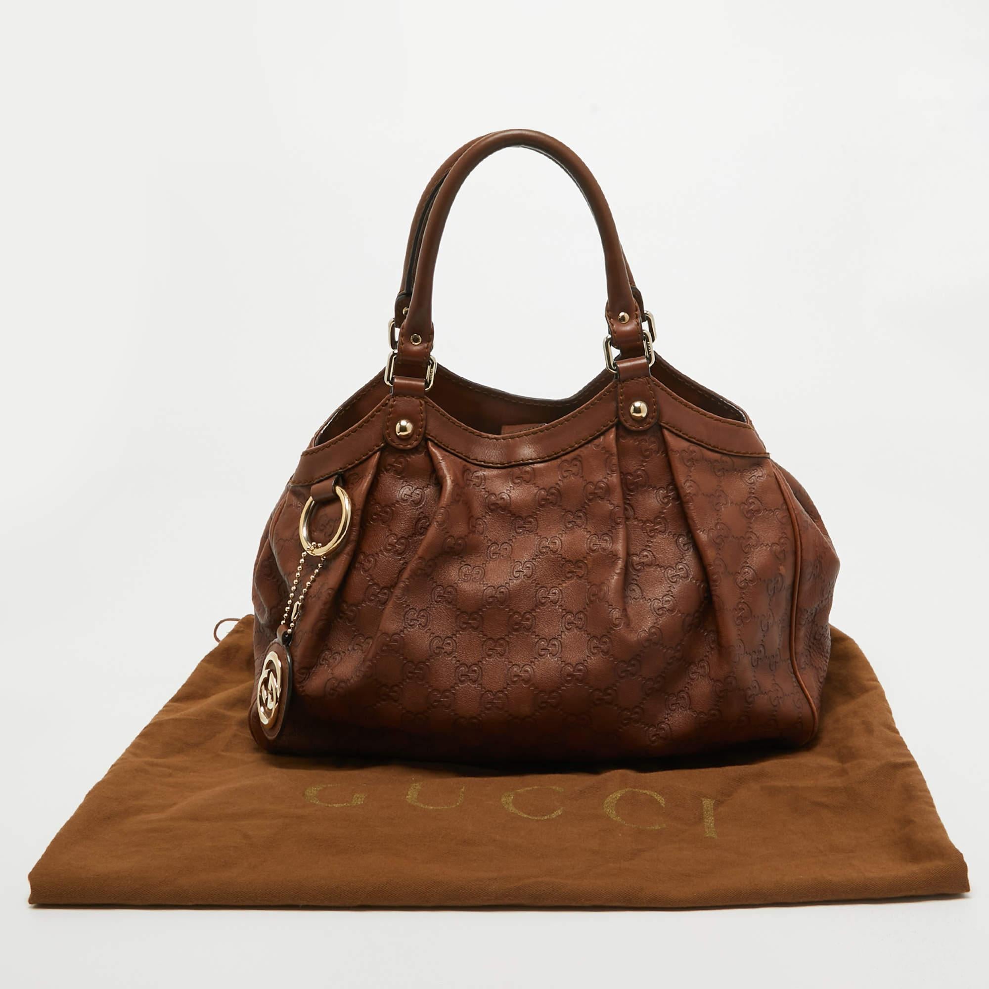 Gucci Brown Guccissima Leather Medium Sukey Tote 5