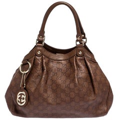 Gucci Brown Guccissima Leather Medium Sukey Tote