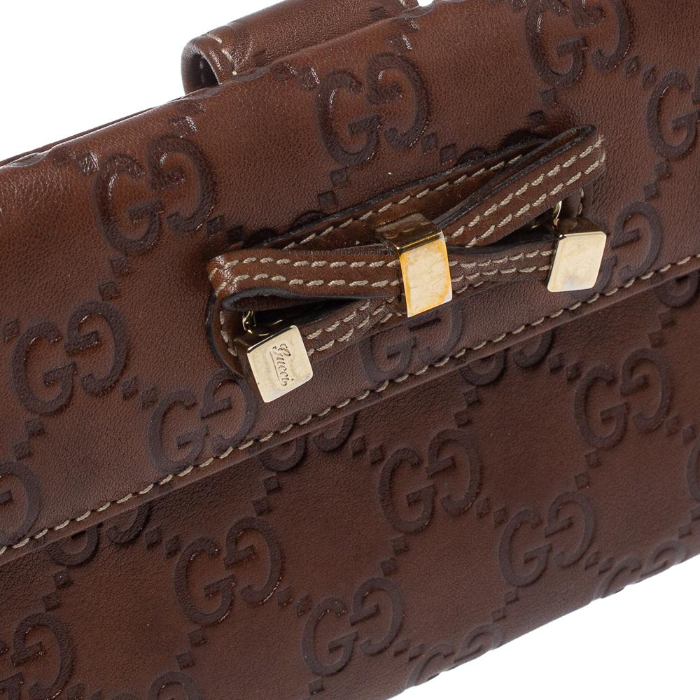 Gucci Brown Guccissima Leather Princy Continental Wallet 2