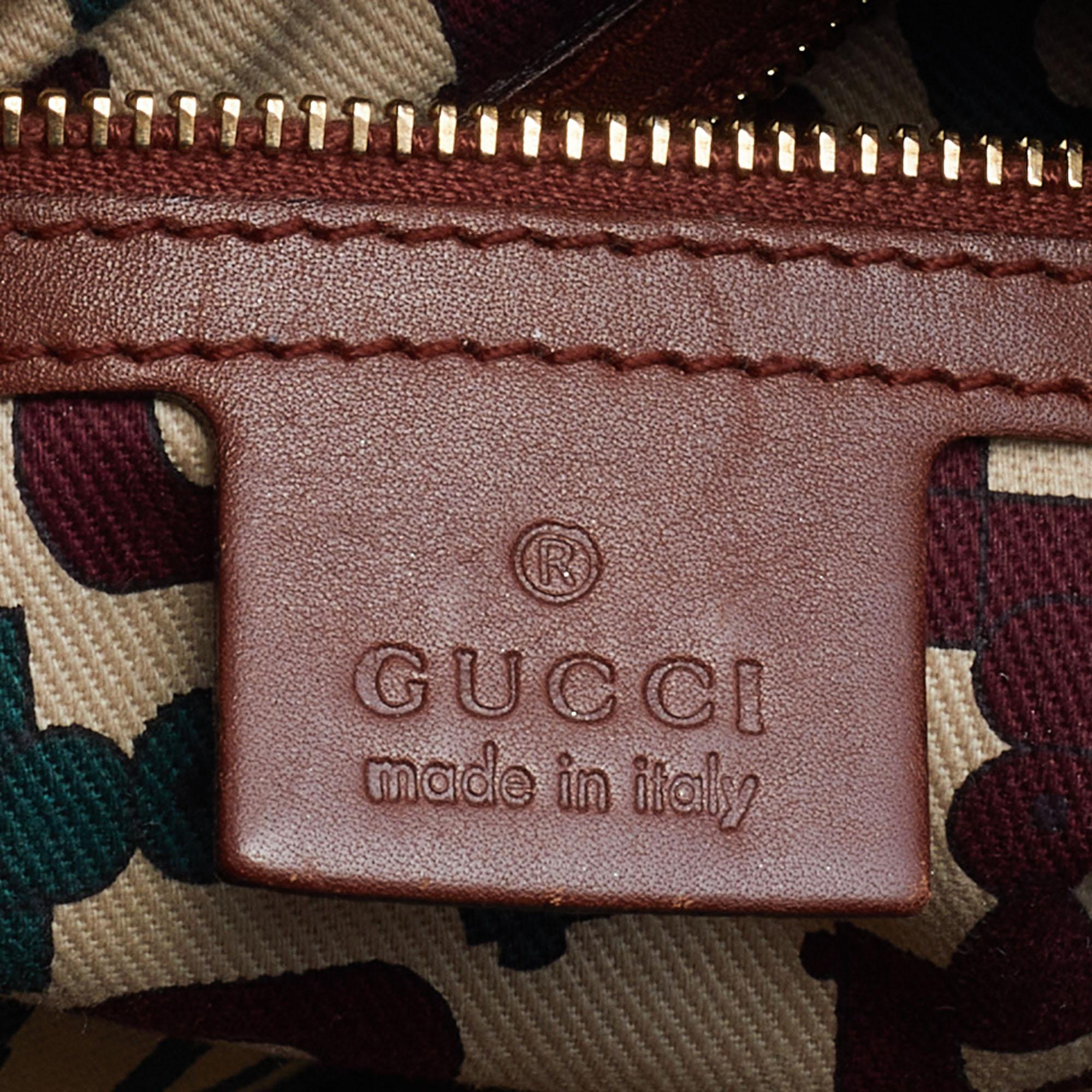 Gucci Brown Guccissima Leather Punch Hobo 3