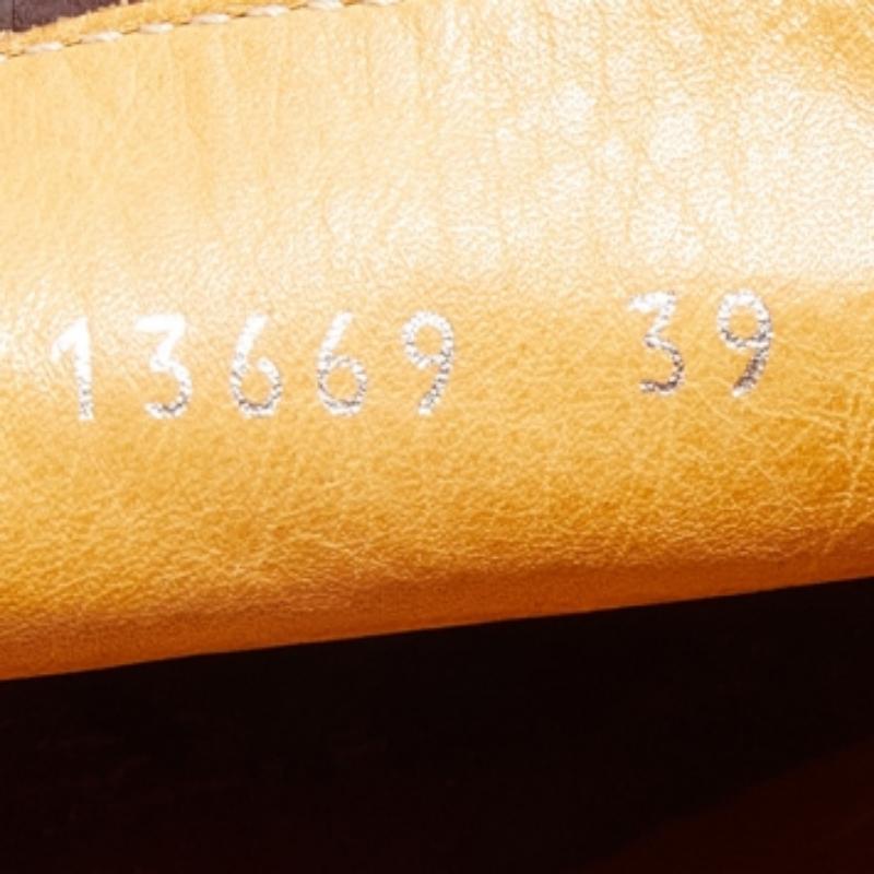 Gucci - Mocassins en cuir marron Guccissima, taille 39 en vente 3