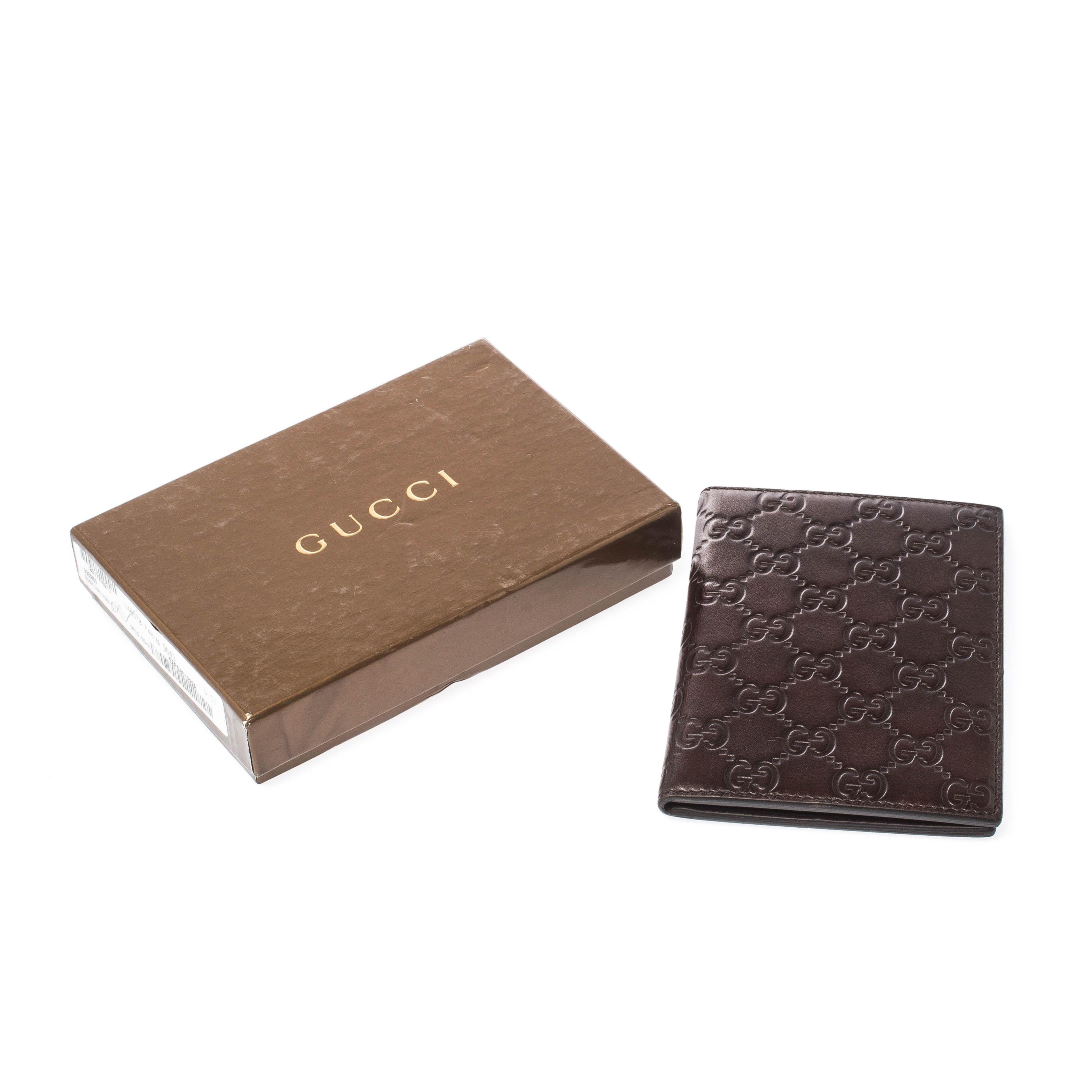 Gucci Brown Guccissima Leather Travel Frame Holder 5