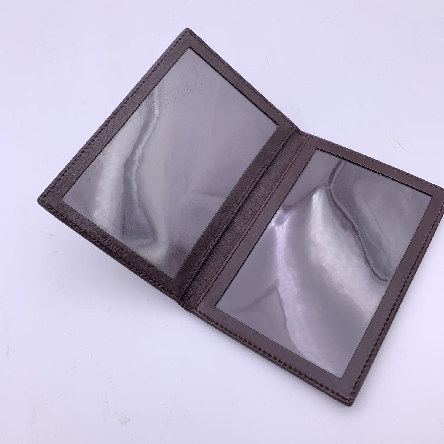 Gucci Brown Guccissima Leather Travel Two Photo Frame Pictures Holder In Excellent Condition For Sale In Rome, Rome
