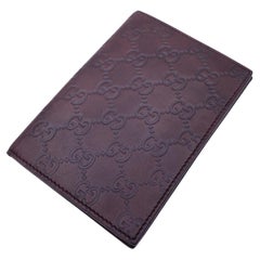 Gucci Brown Guccissima Leather Travel Two Photo Frame Pictures Holder