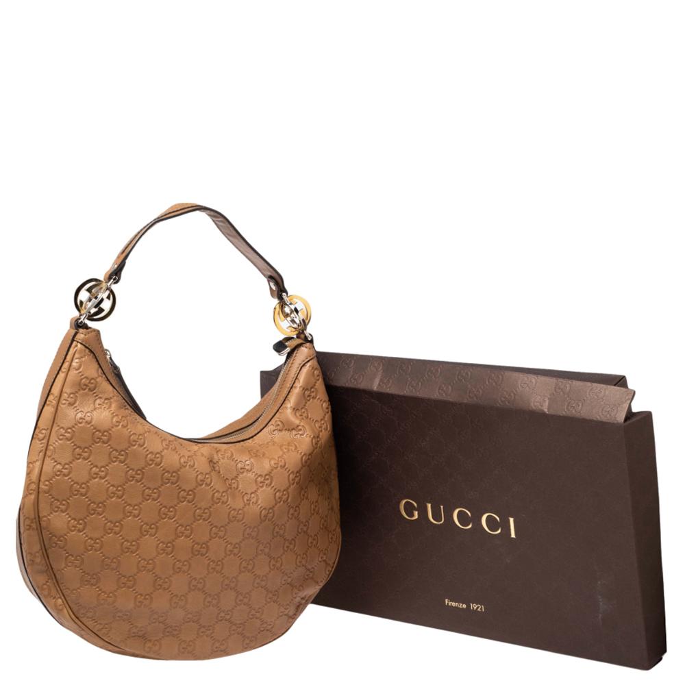 Gucci Brown Guccissima Leather Twins Small Hobo 9