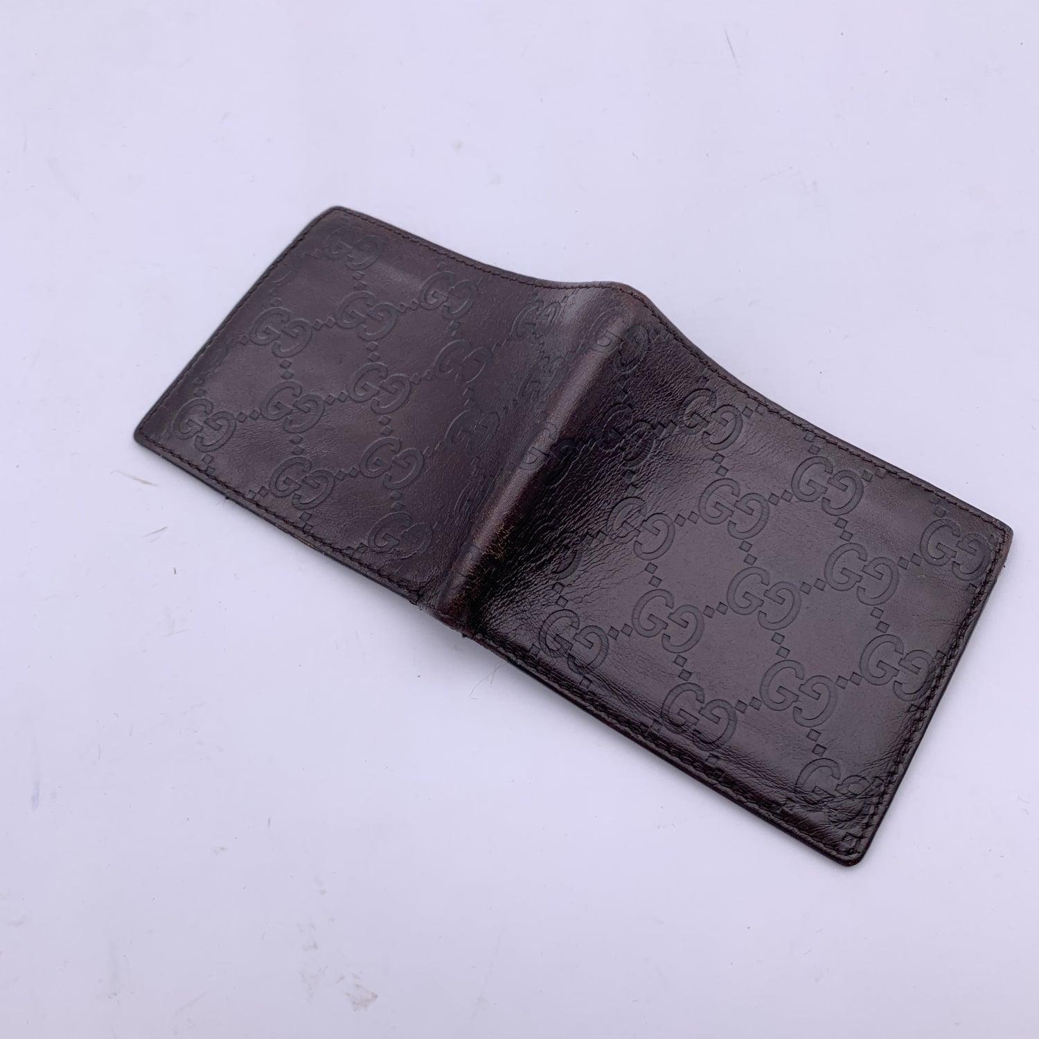 Gucci Brown Guccissima Leather Unisex Bifold Card Wallet 1