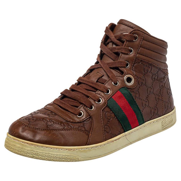 guccissima high top sneakers