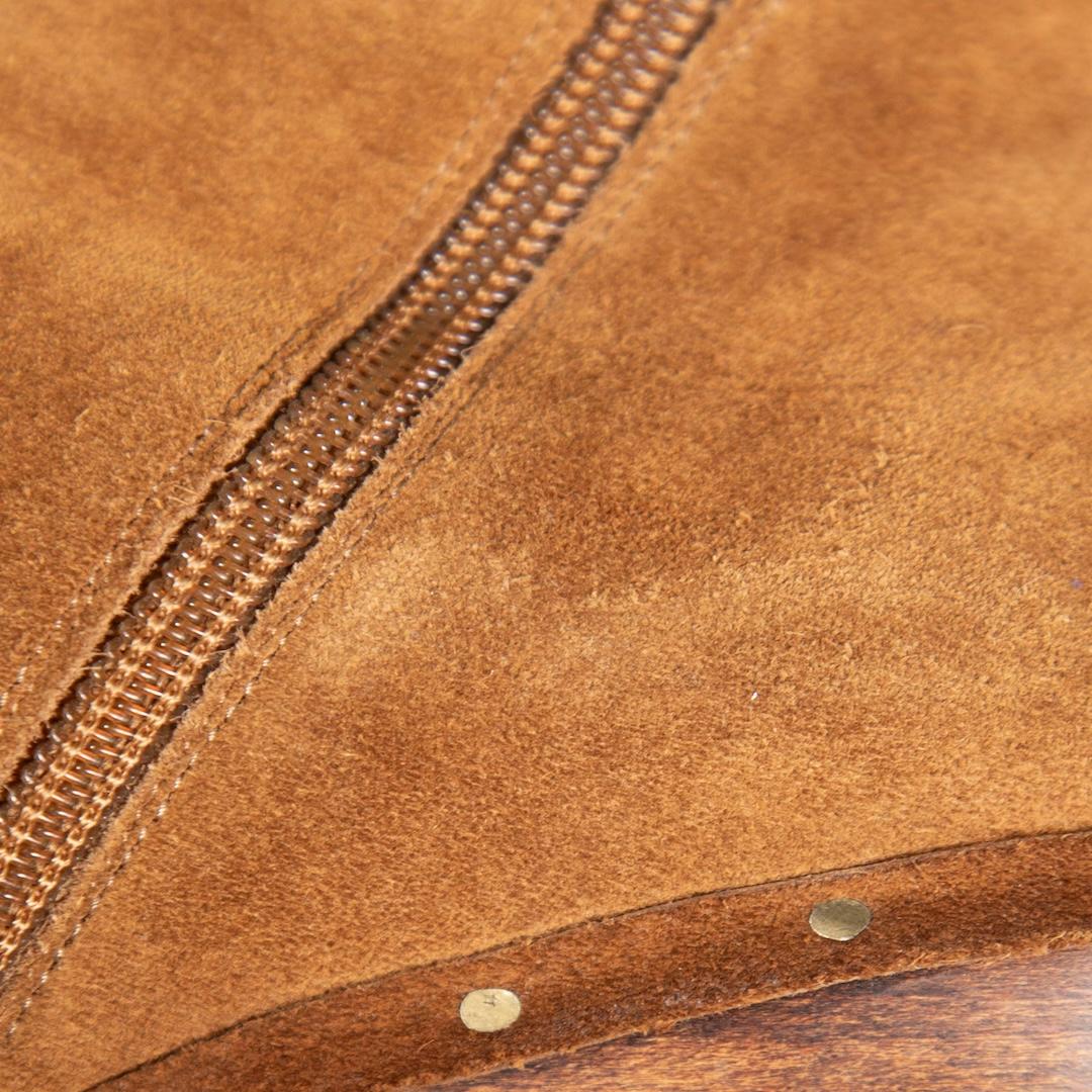 De las mujeres Gucci Botas altas de ante con tacón marrón talla US 8.5 en venta
