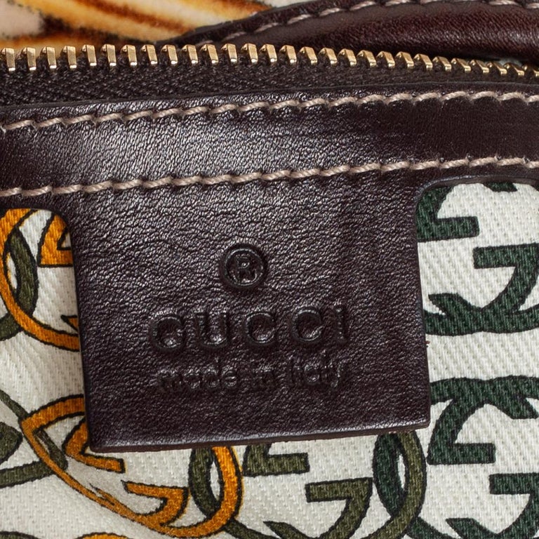 Gucci Brown Horsebit Print Velvet and Leather 85th Anniversary Brit ...