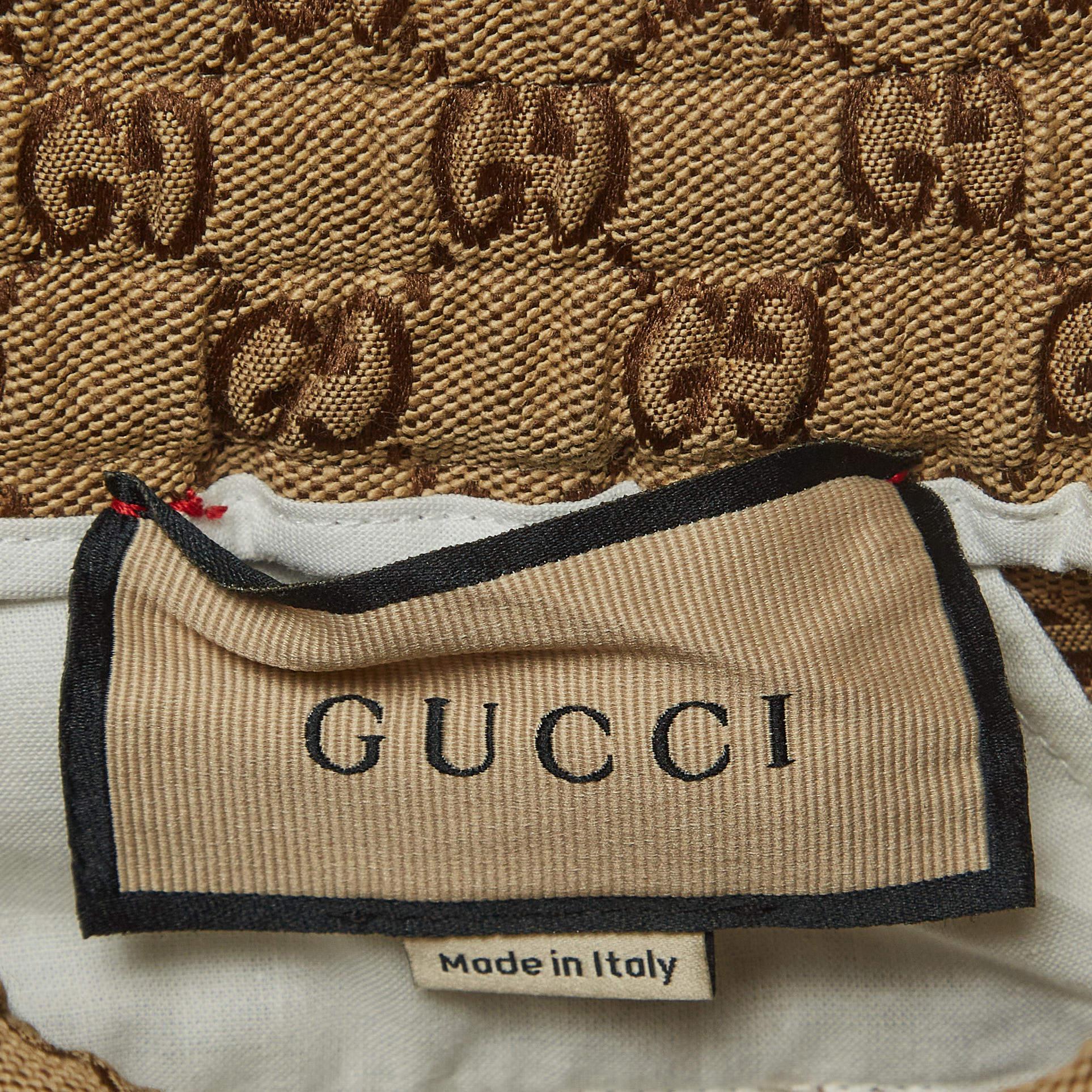 Gucci Brown Jacquard Canvas Track Hose XS im Angebot 1