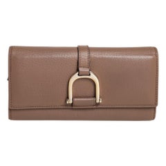Gucci Brown Leather Abbey Continental Wallet