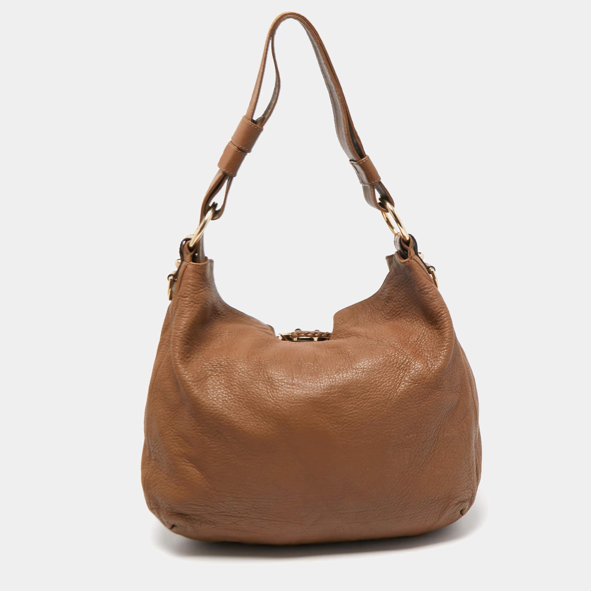 Women's Gucci Brown Leather and Alligator Hobo