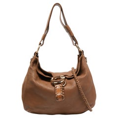 Gucci Brown Leather and Alligator Hobo