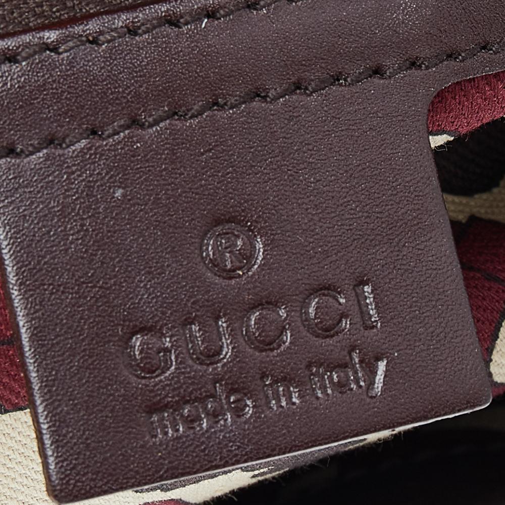 Gucci Brown Leather And Velvet Guccissima Treasure Flap Shoulder Bag 3