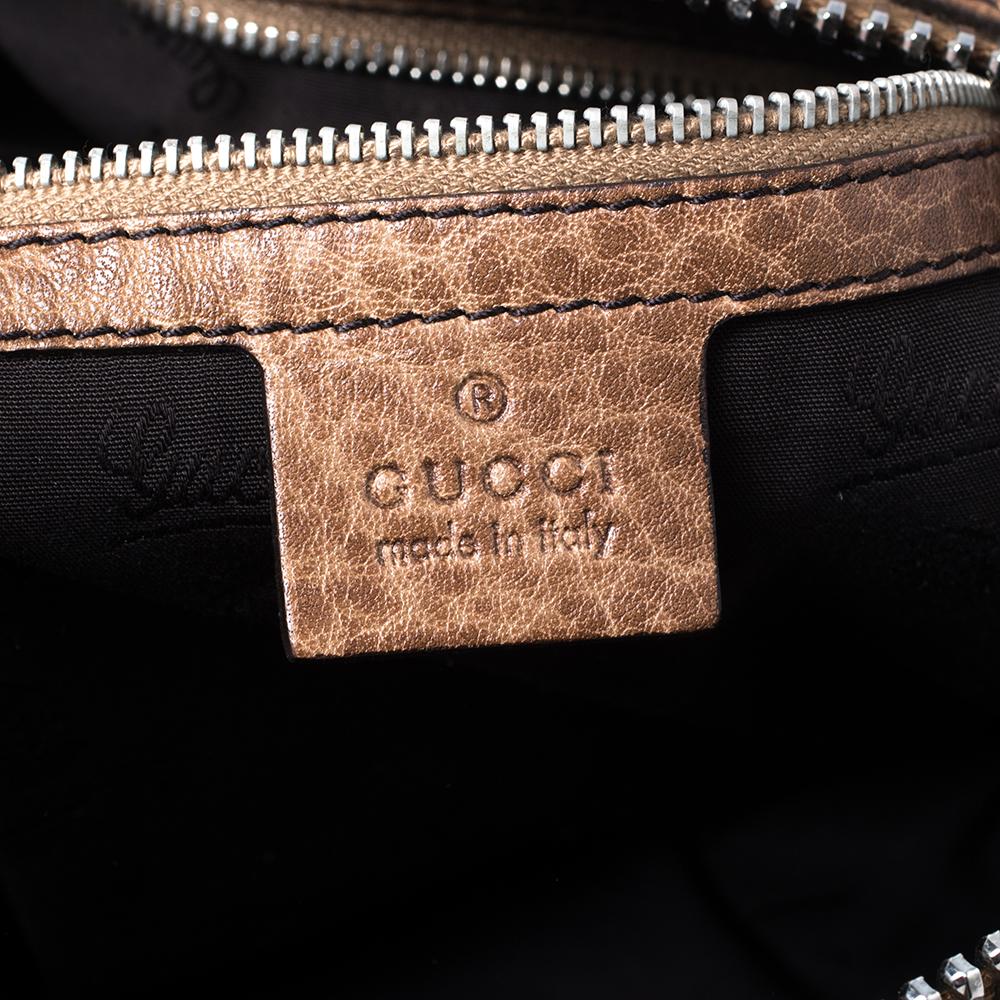 Gucci Brown Leather Bamboo Bar Large Shoulder Bag 7
