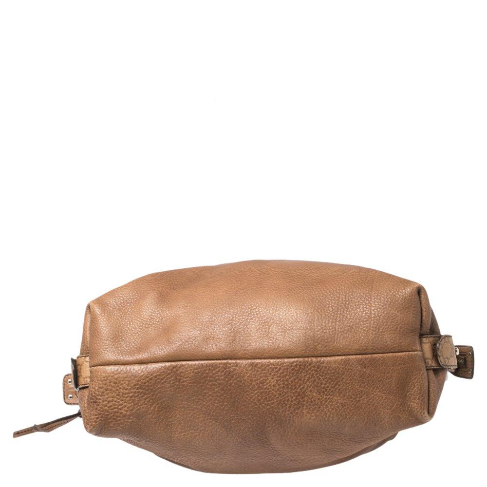 Gucci Brown Leather Bamboo Bar Large Shoulder Bag 1