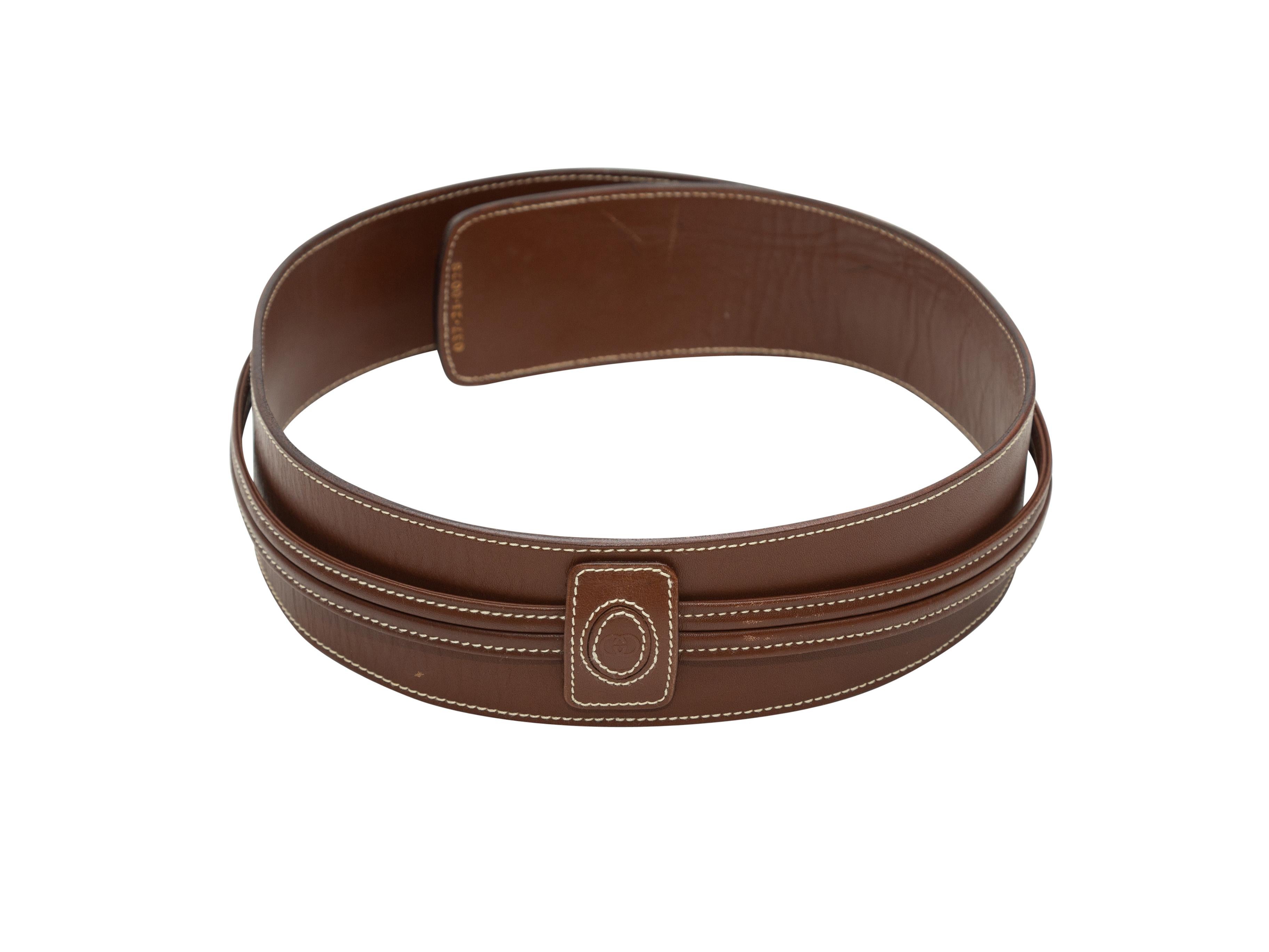 Women's Gucci Brown Leather Belt