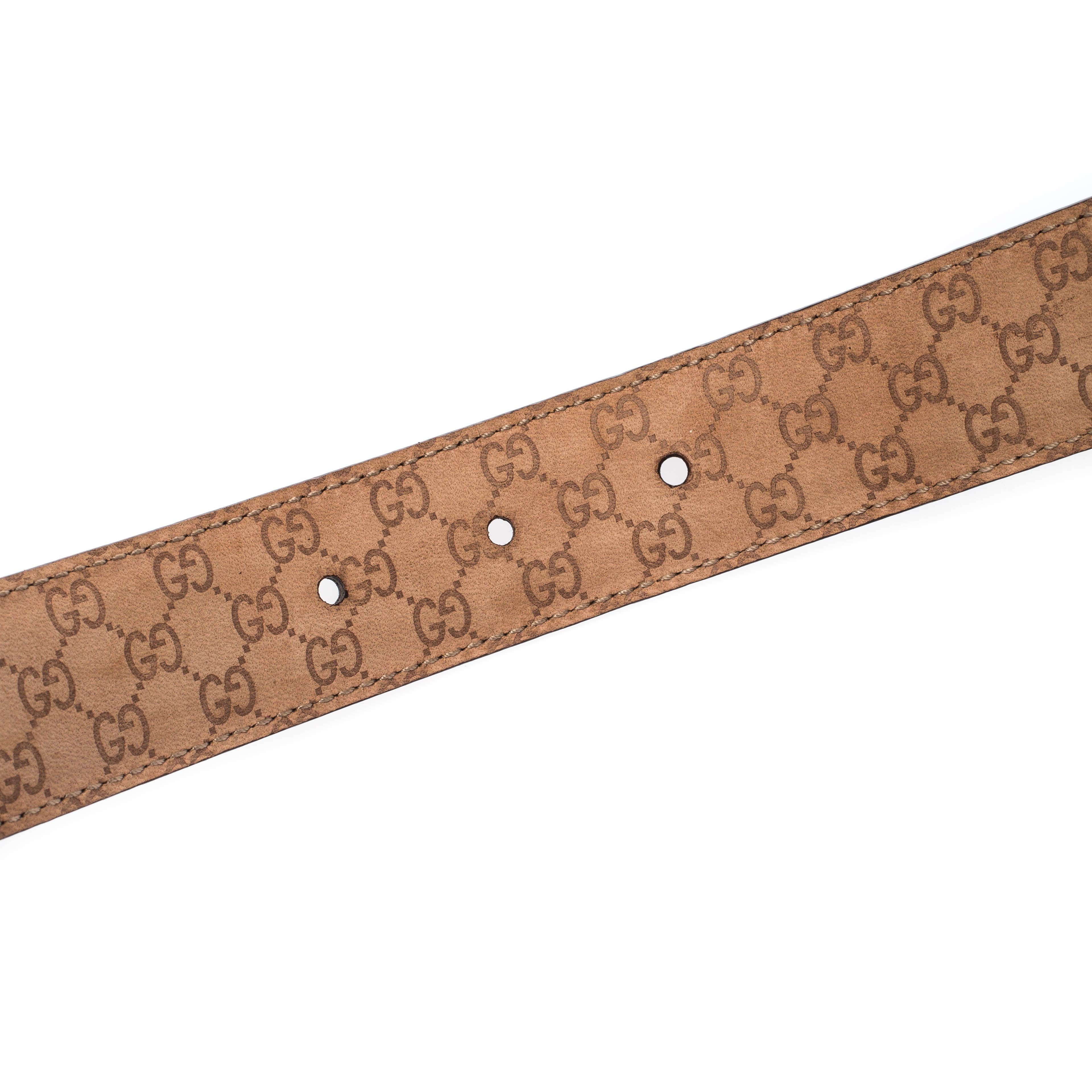 Women's Gucci Brown Leather Buckle Belt 100CM