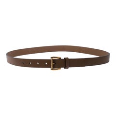 Gucci Brown Leather Buckle Belt 95CM