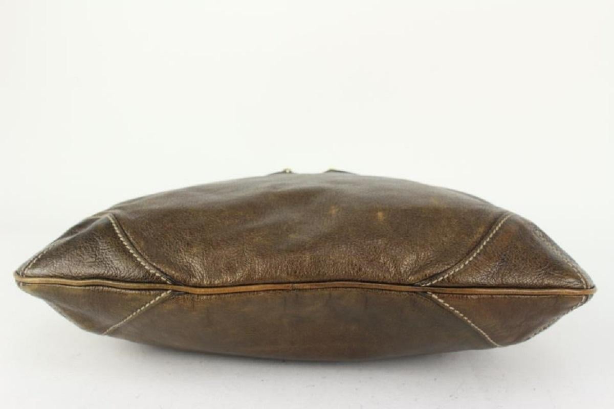 Gucci Brown Leather Capri Ranch Kid Web Chain Hobo shoulder bag 267gk30 For Sale 3