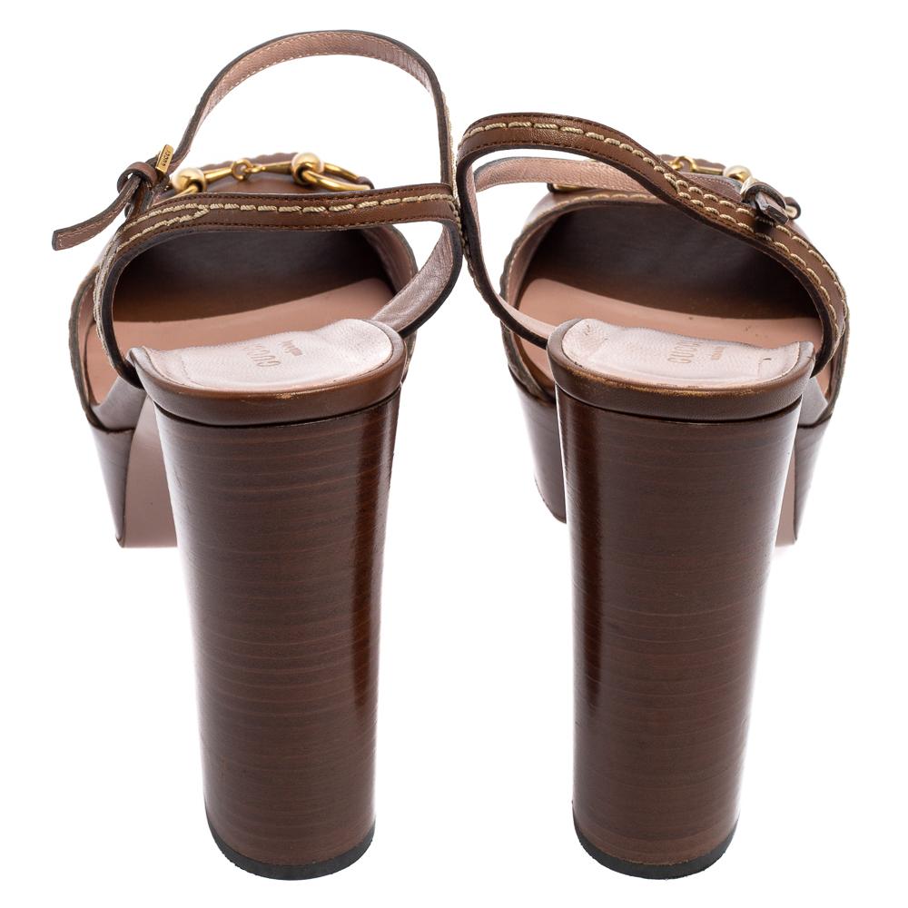 gucci brown platform sandals