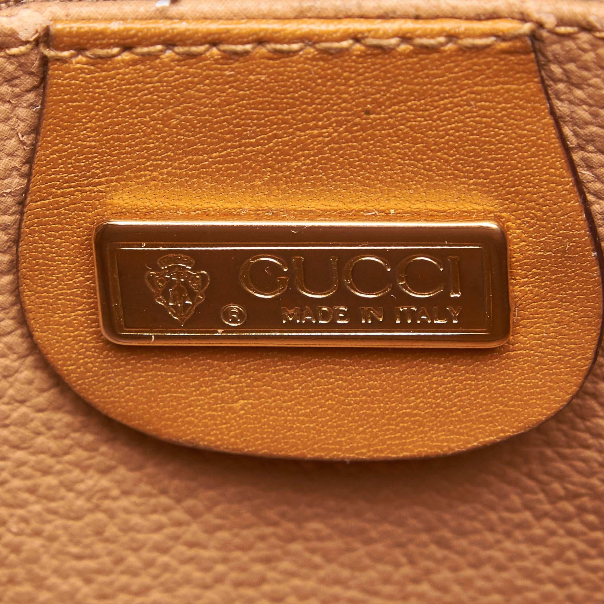 Gucci Brown Leather Crossbody Bag For Sale at 1stDibs