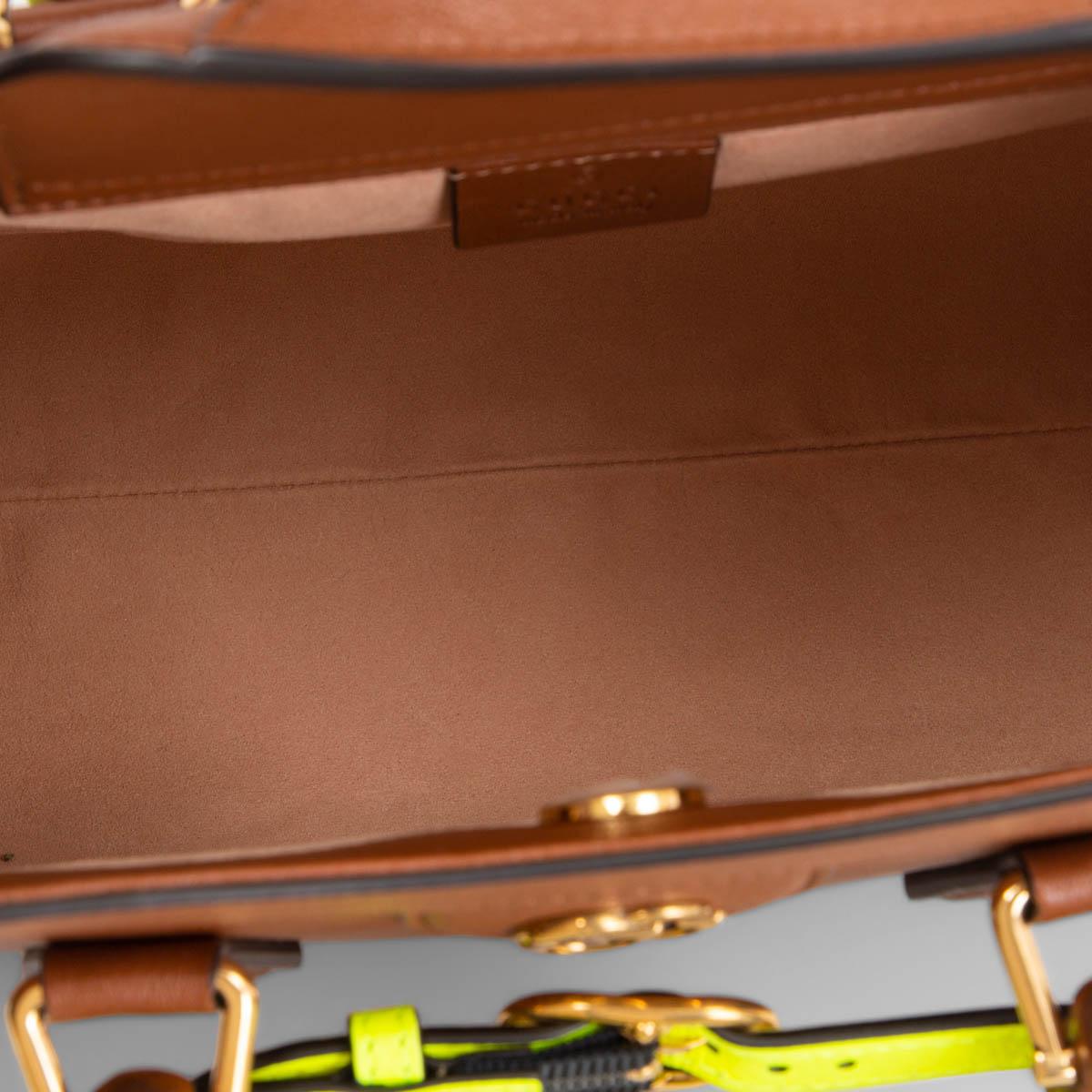 Women's GUCCI brown leather DIANA SMALL TOTE Bag