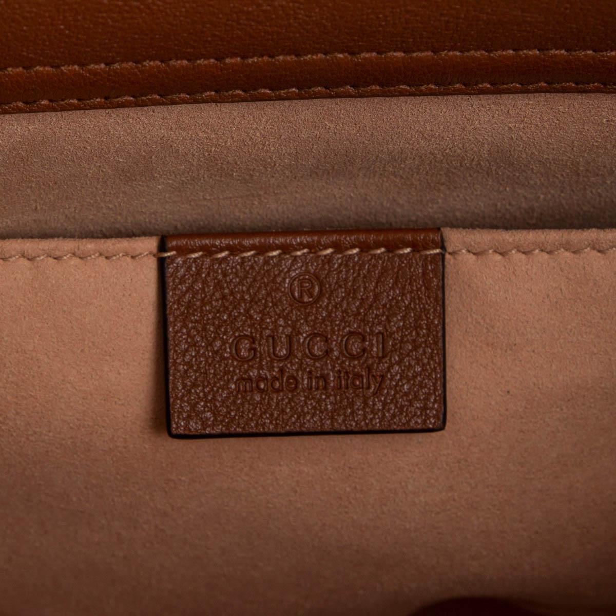 GUCCI brown leather DIANA SMALL TOTE Bag 1