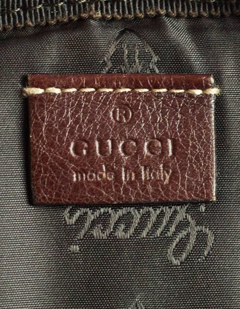 Gucci Brown Leather Double Waist Pouch Belt Bag Fanny Pack For Sale at 1stDibs gucci double