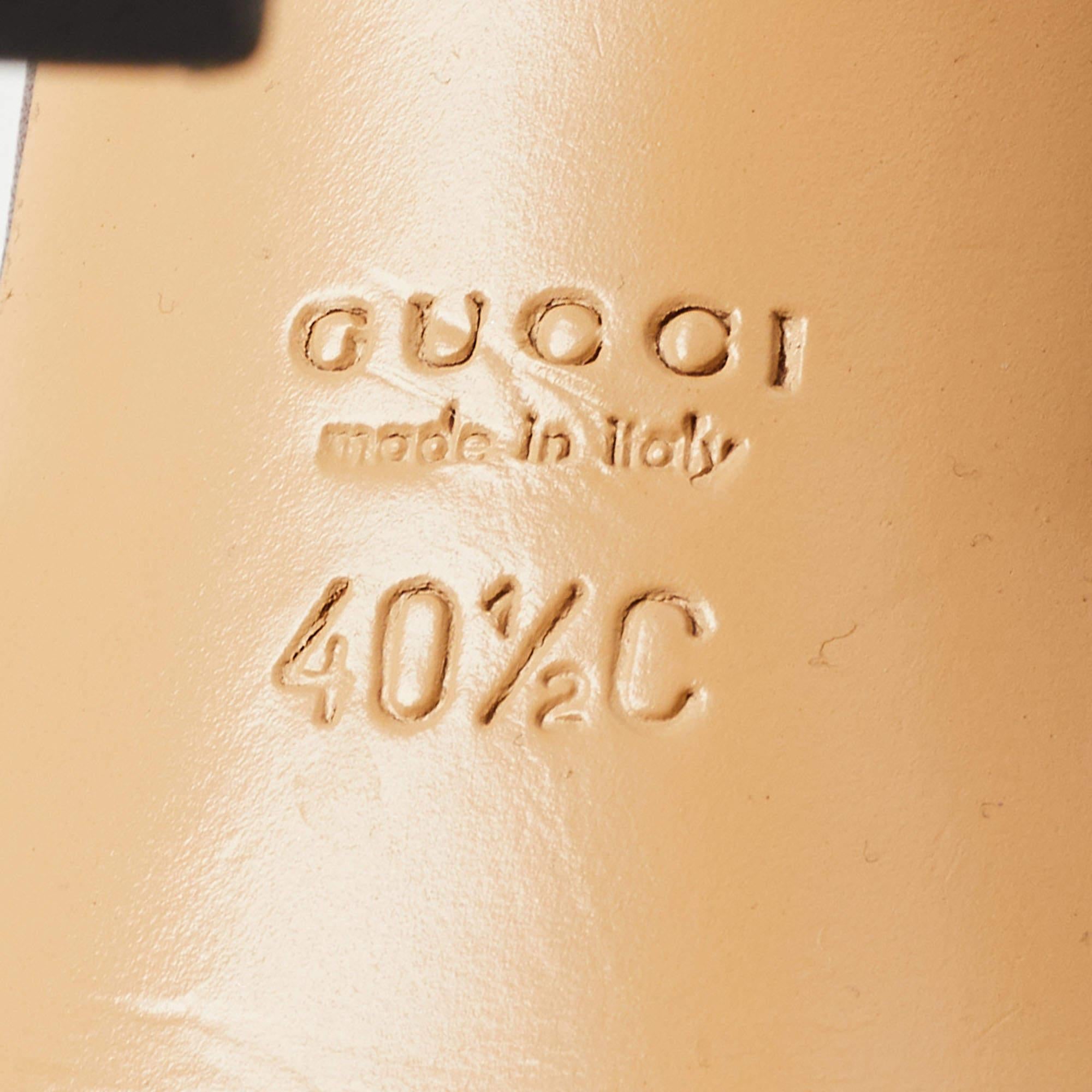 Gucci Brown Leather Gladiator Sandals Size 40.5 For Sale 3