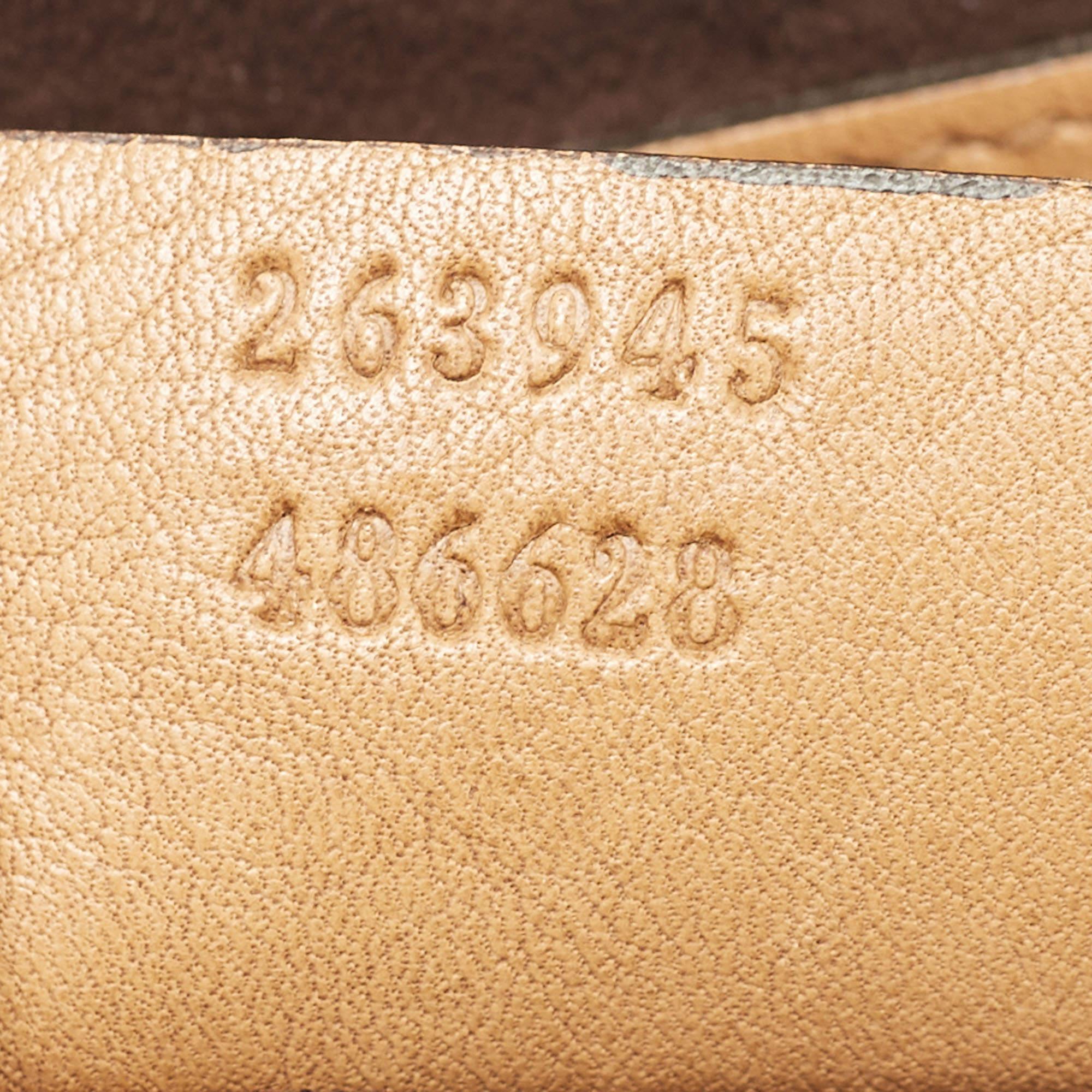 Gucci Brown Leather Handmade Top Handle Bag 13
