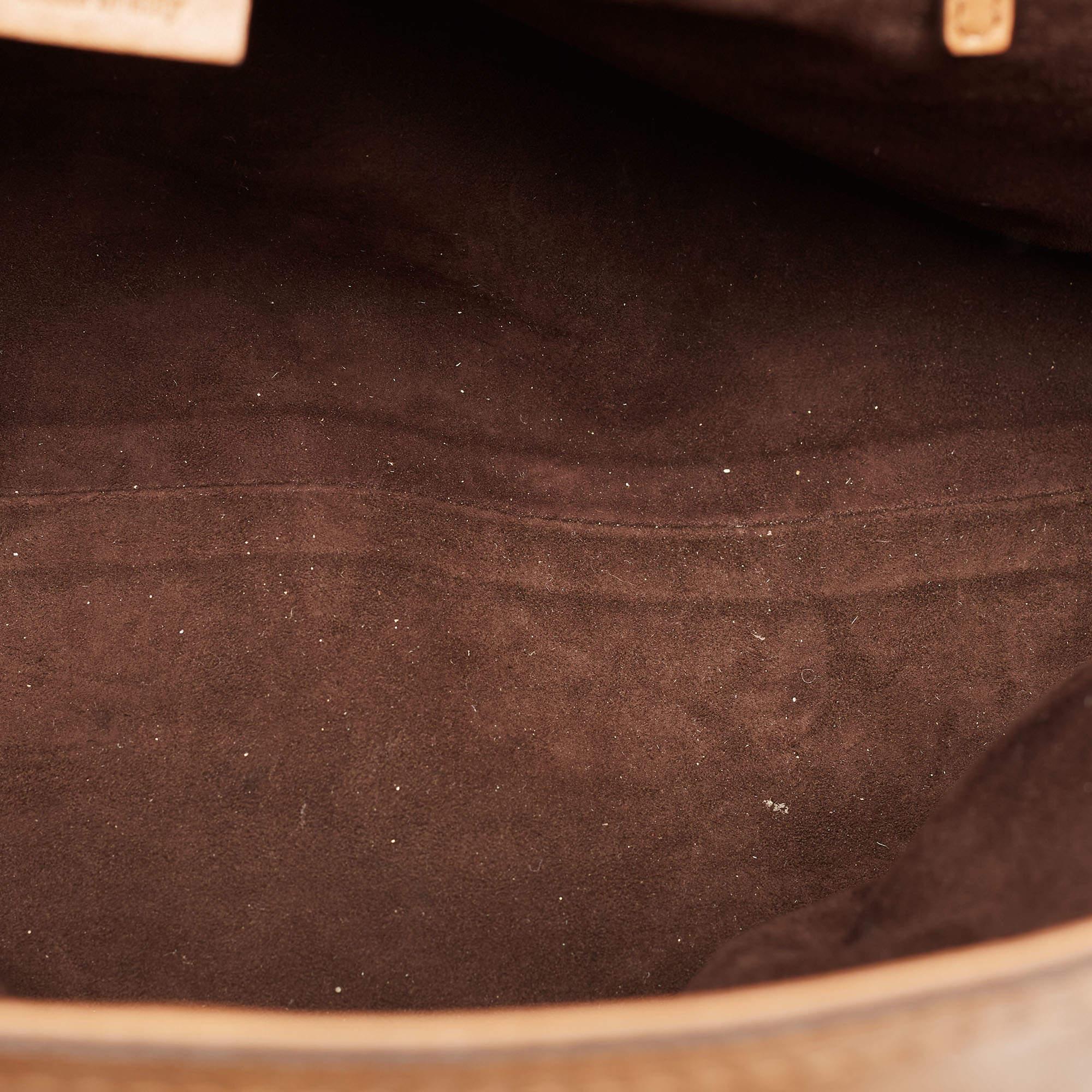 Gucci Brown Leather Handmade Top Handle Bag 3