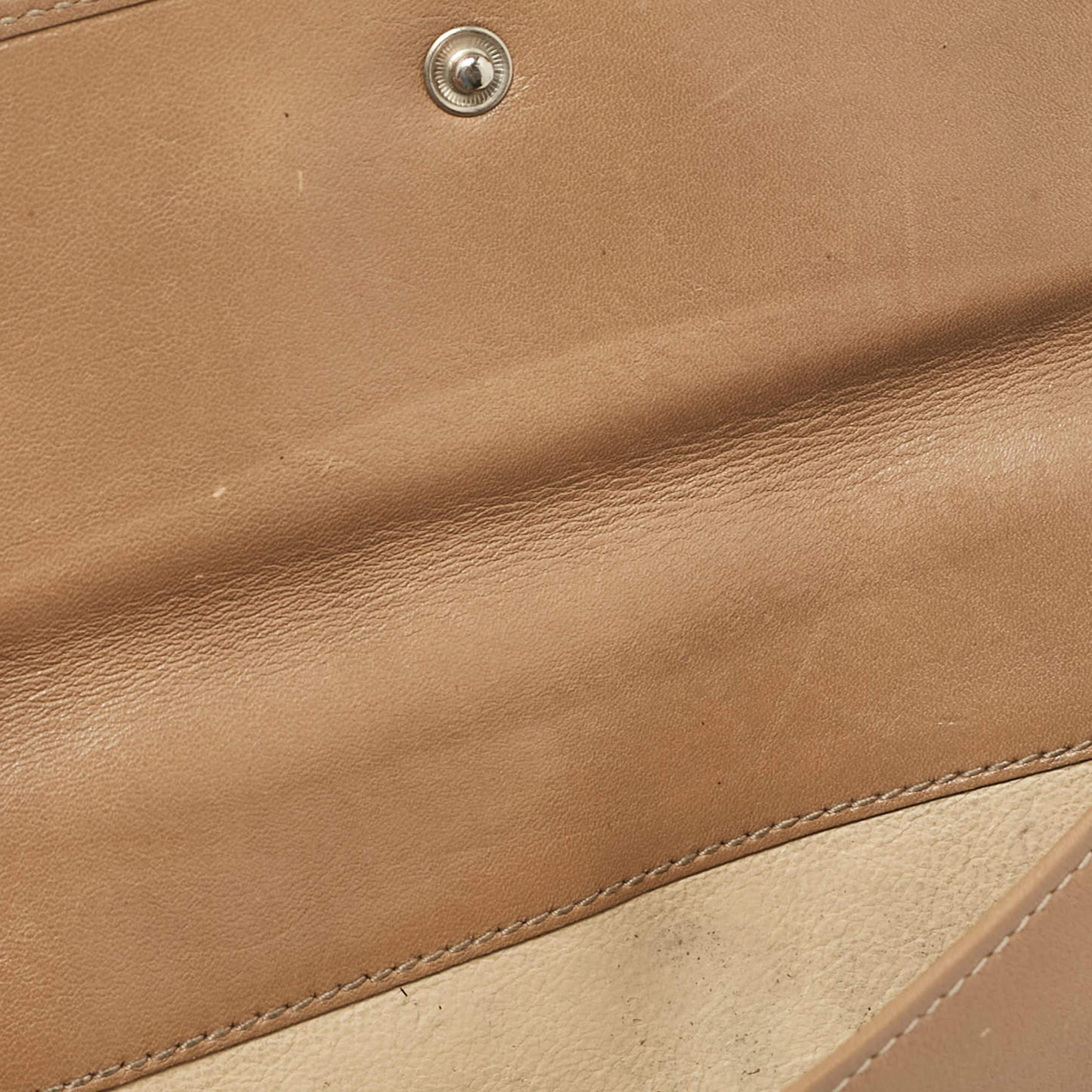 Women's Gucci Brown Leather Horsebit Continental Wallet