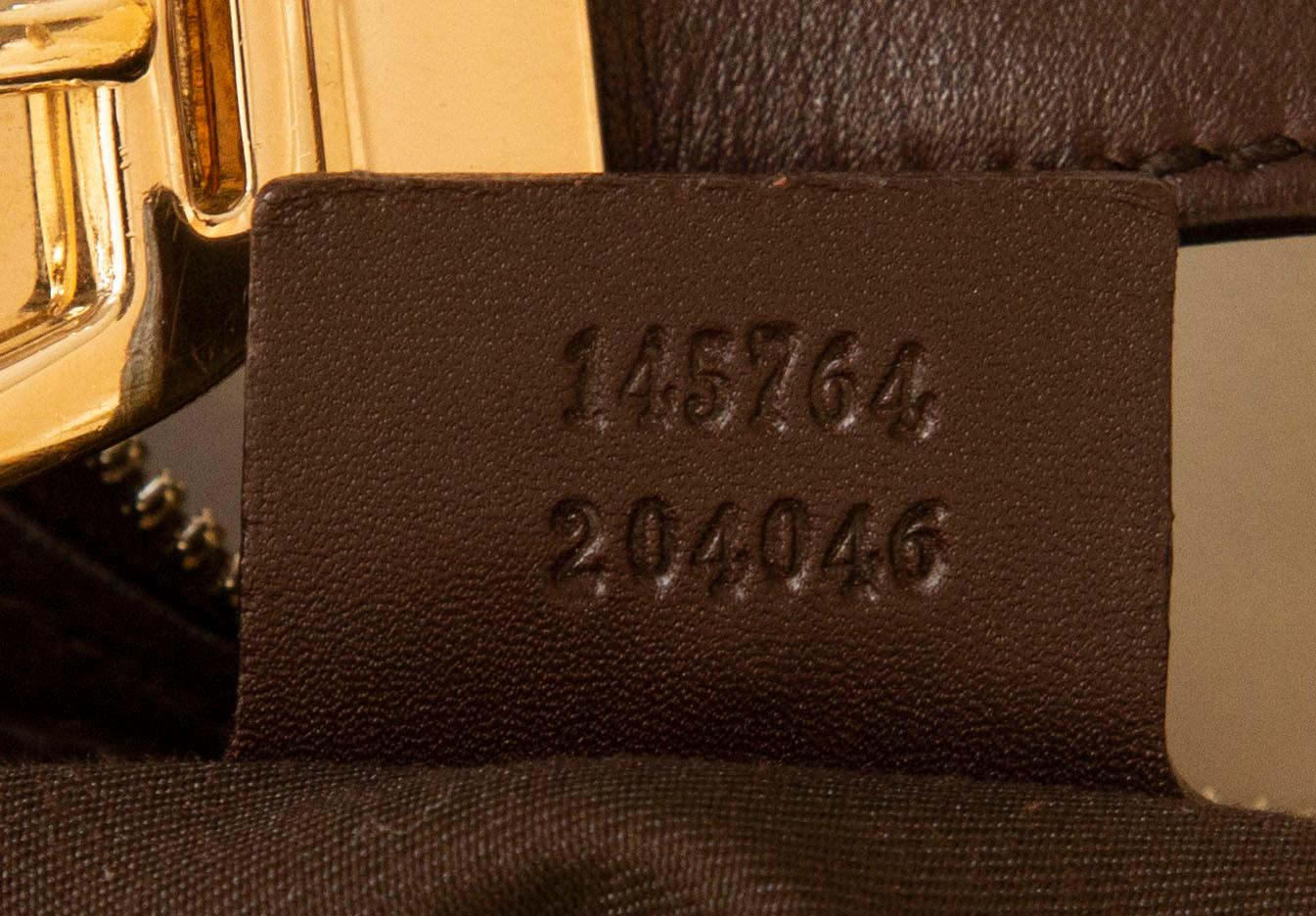 Gucci Brown Leather Horsebit Embossed Buckle Hobo Shoulder Bag  8