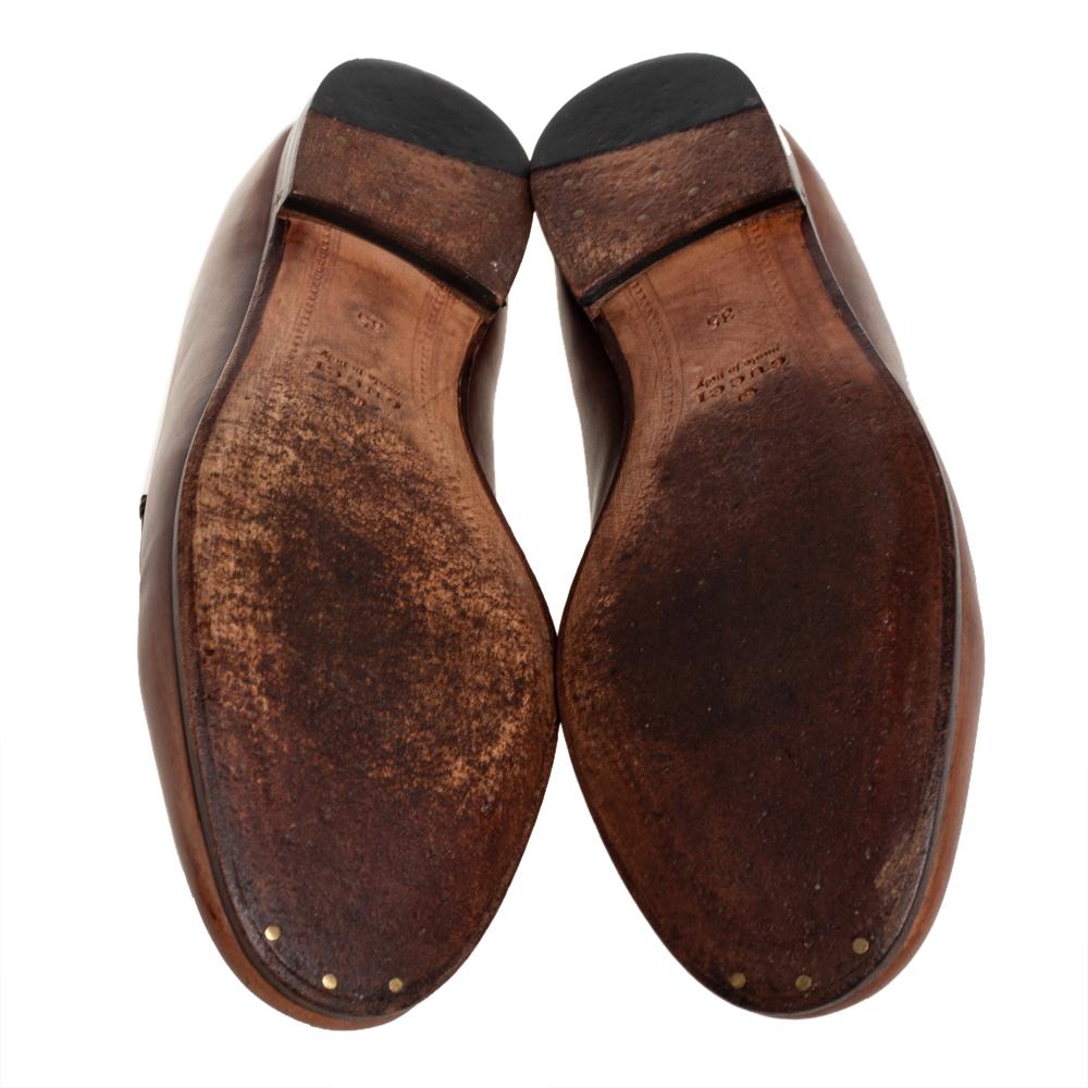 Women's Gucci Brown Leather Horsebit Loafers Size 35