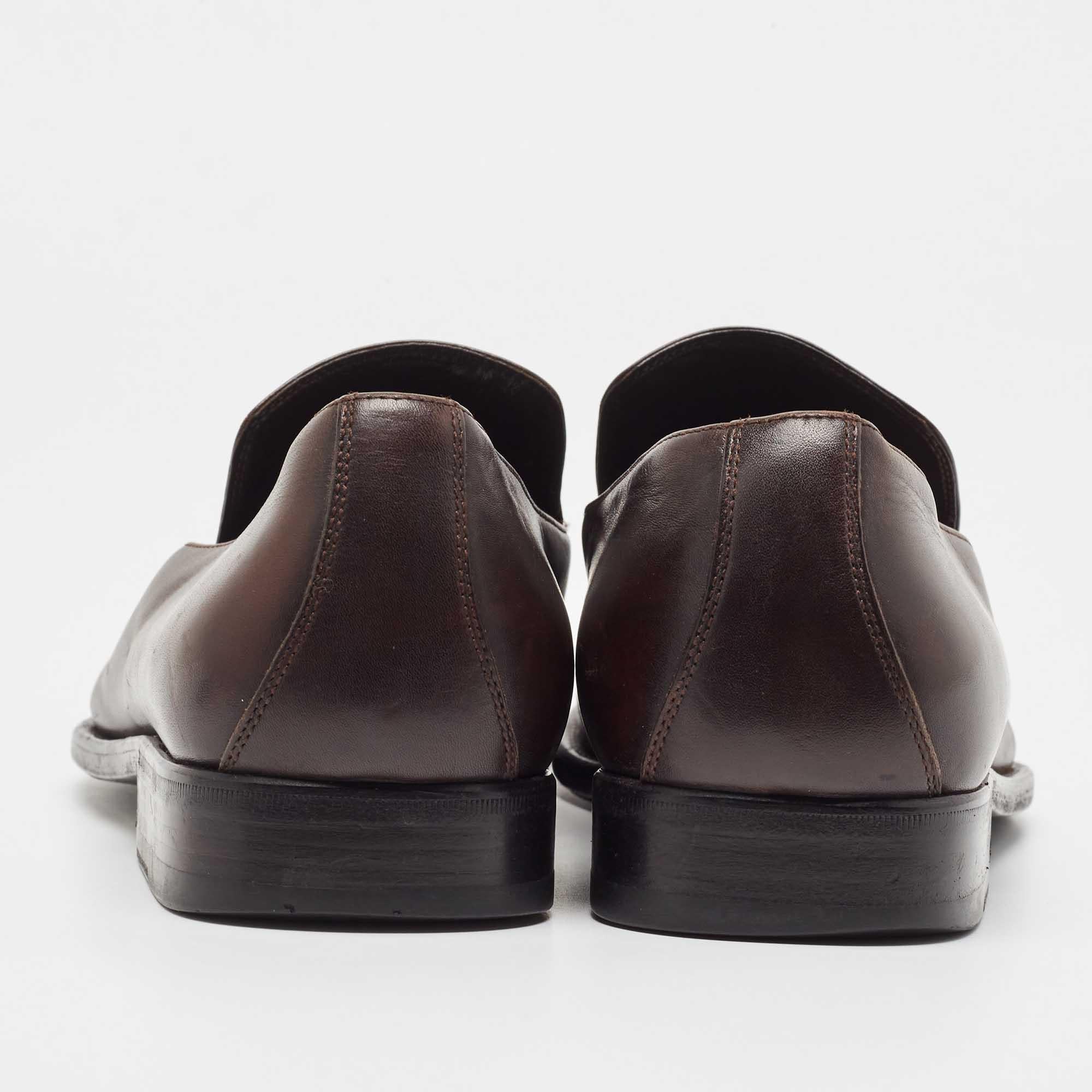 Uomo Gucci Mocassini con morsetto in pelle marrone misura 41 in vendita