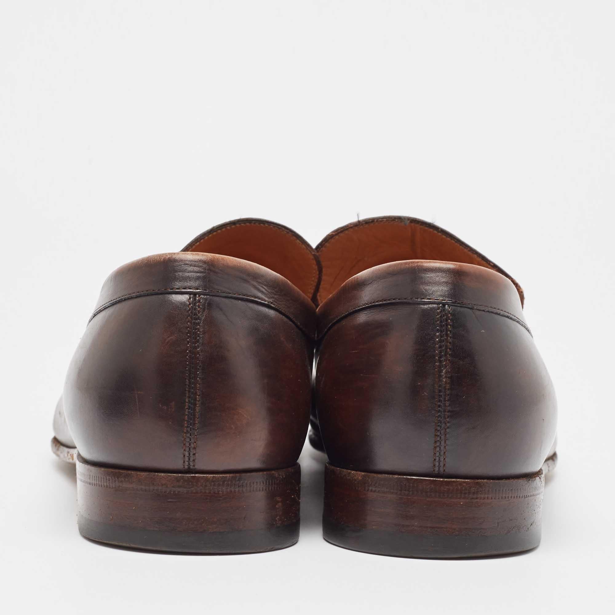 Gucci Horsebit Loafers aus braunem Leder, Größe 44.5 Herren im Angebot