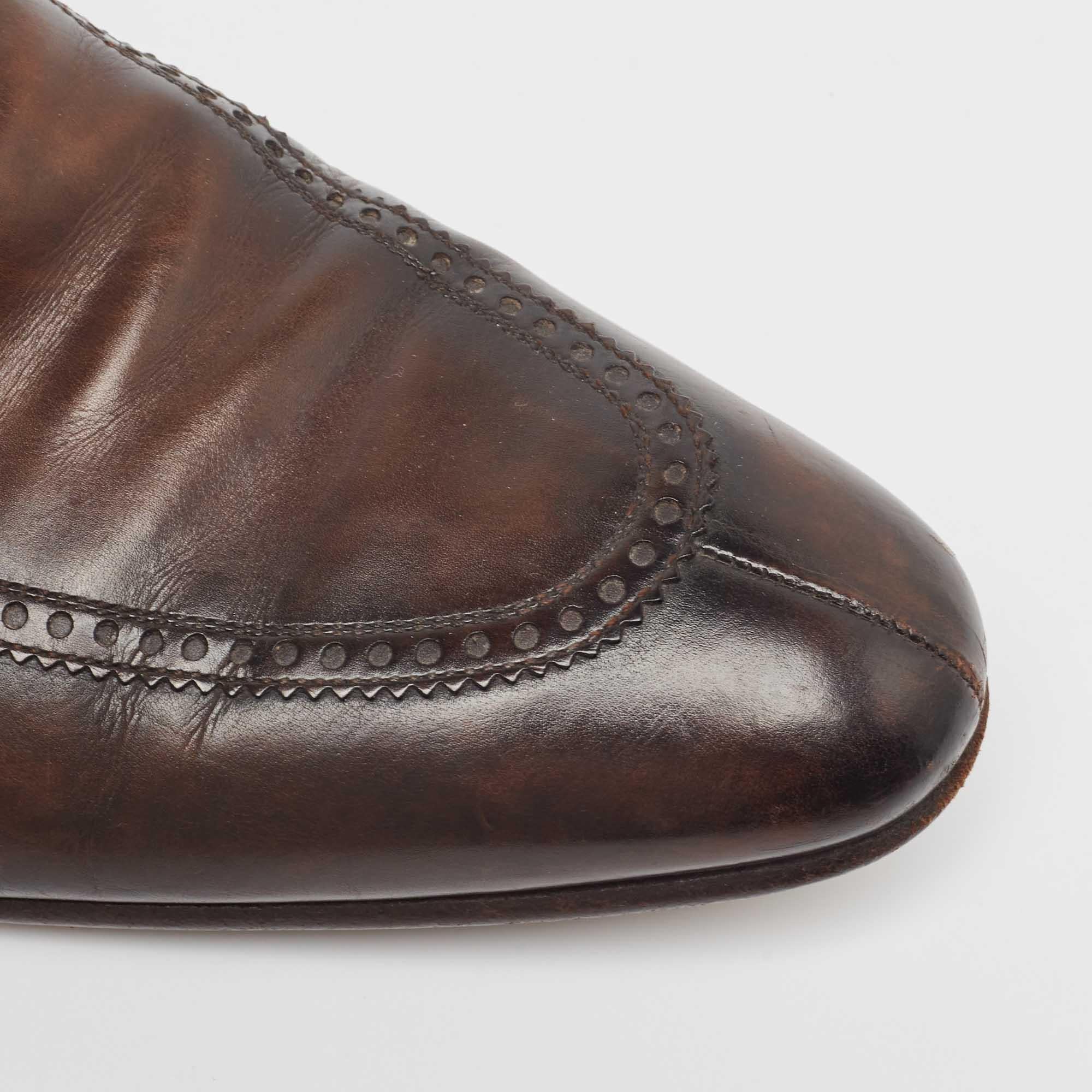 Gucci Horsebit Loafers aus braunem Leder, Größe 44.5 im Angebot 3