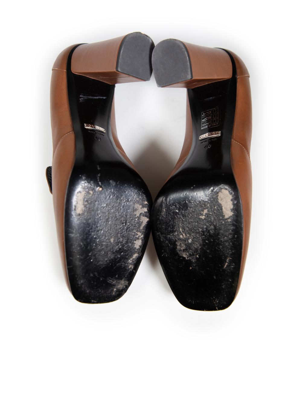 Women's Gucci Brown Leather Horsebit Pumps Size IT 40
