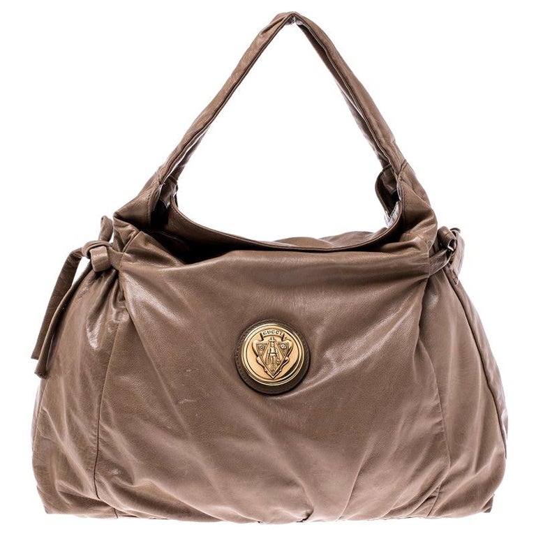 Gucci Brown Leather Hysteria Medium Hobo For Sale at 1stdibs