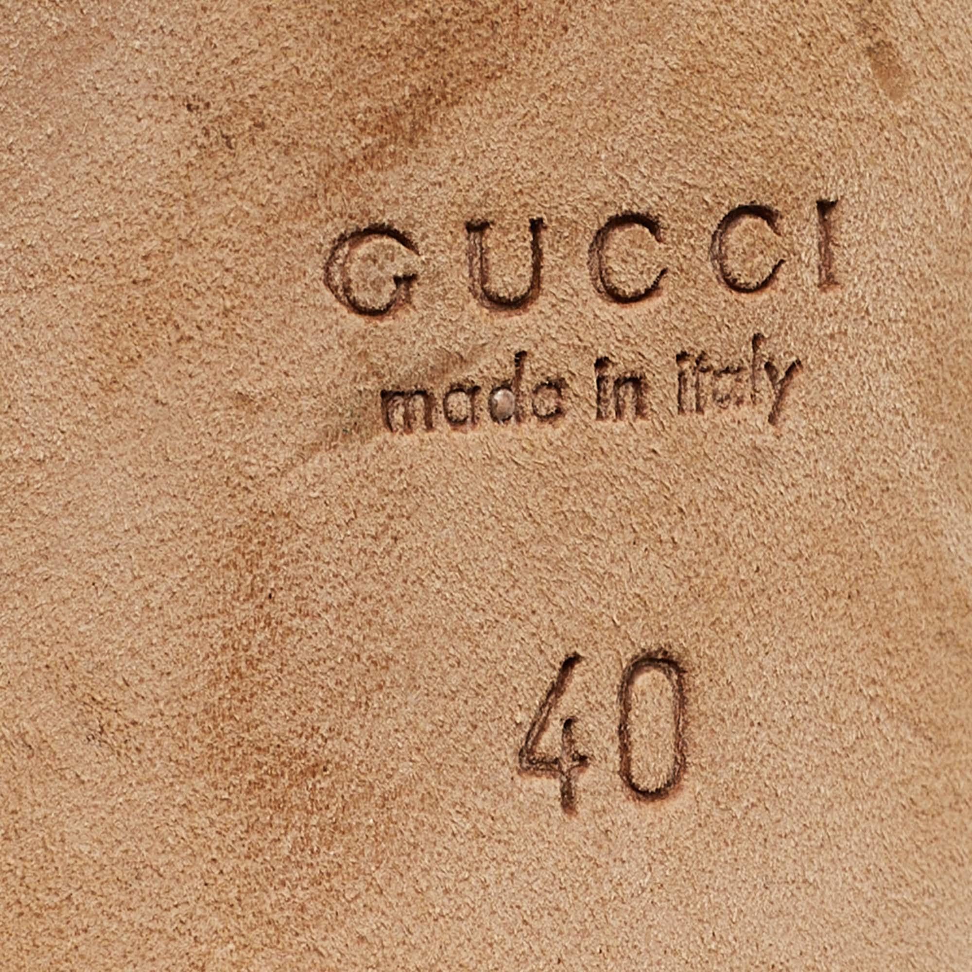 Gucci - Escarpins à boucle imbriquée en cuir Brown - Taille 40 Pour femmes en vente