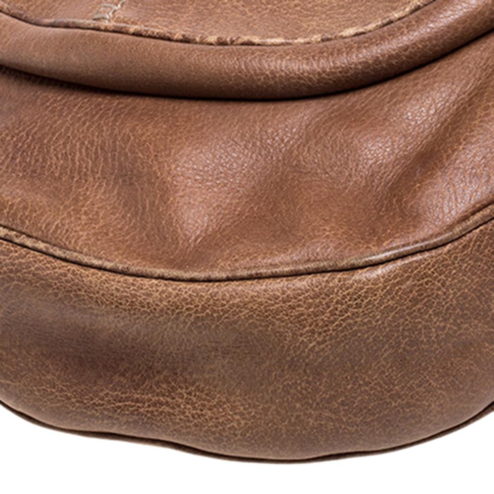Women's Gucci Brown Leather Large New Pelham Horsebit Shoulder Bag