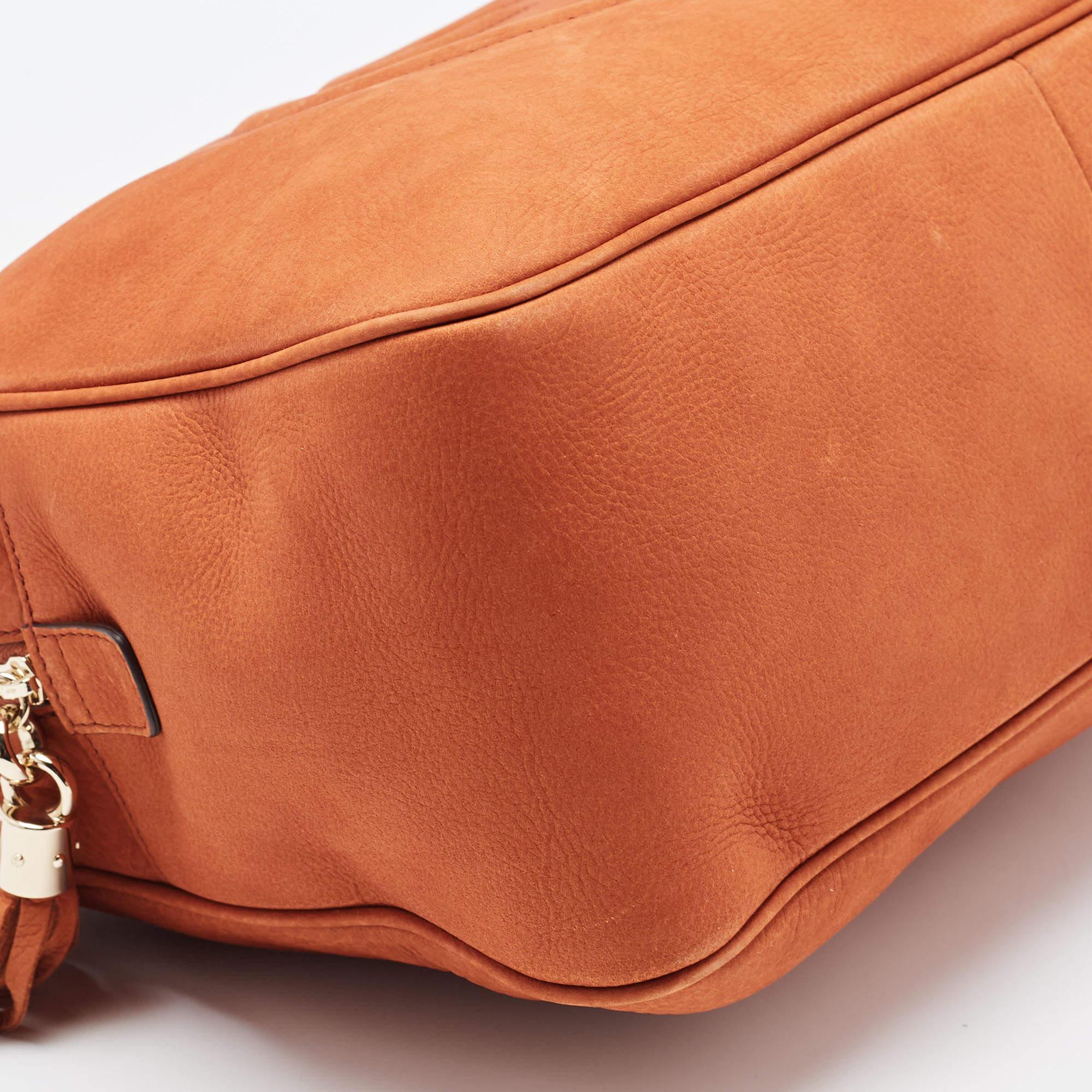 Gucci Brown Leather Large Soho Shoulder Bag For Sale 5