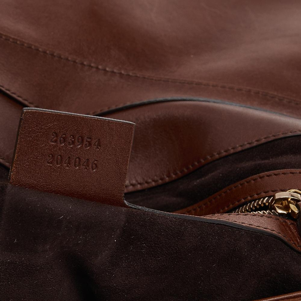Gucci Brown Leather Marrakech Shoulder Bag 2