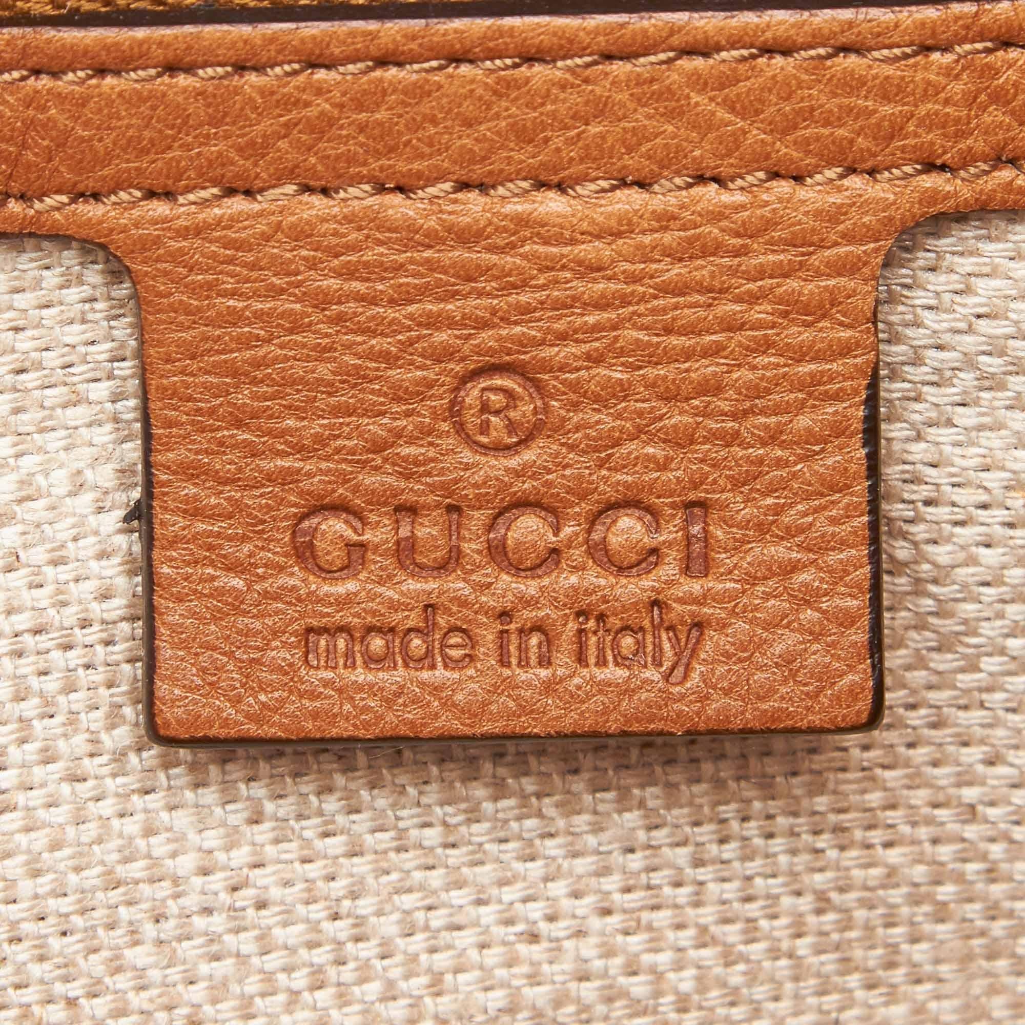 Gucci Brown Leather Marrakech Shoulder Bag For Sale 2