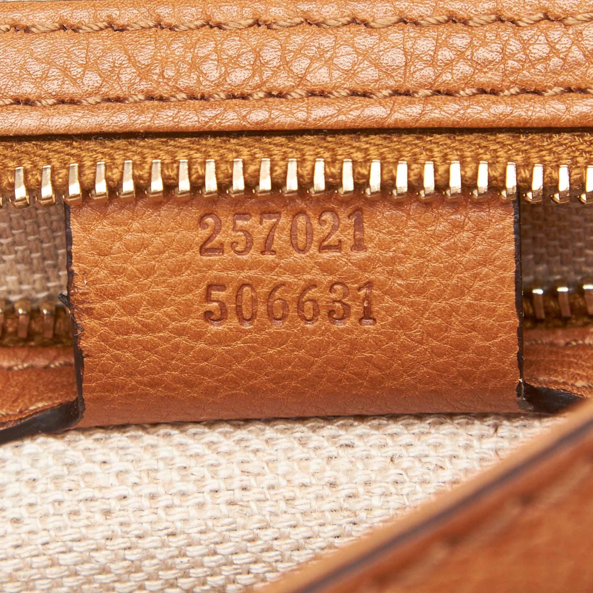Gucci Brown Leather Marrakech Shoulder Bag For Sale 3